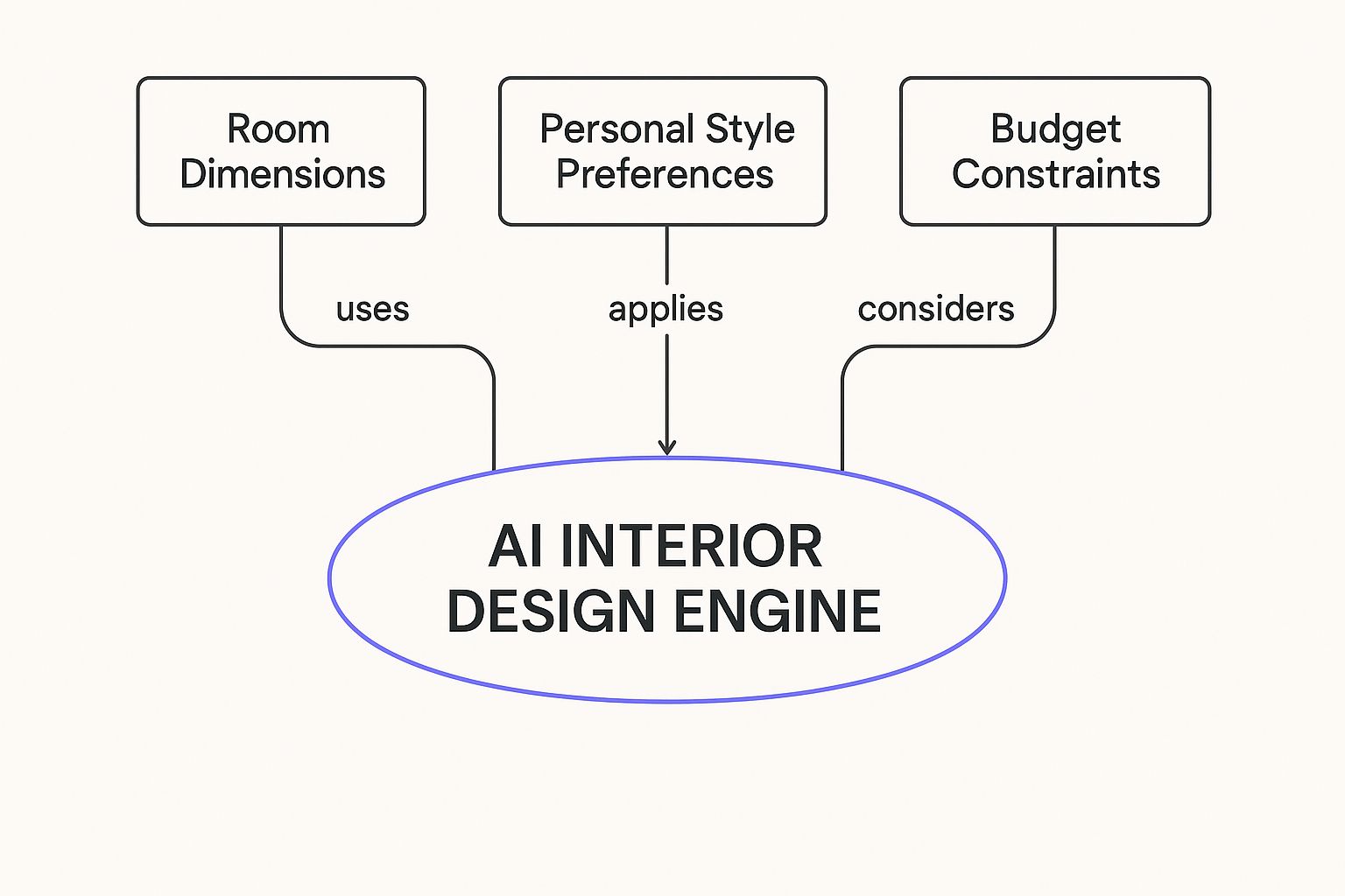 Infographic about ai interior design